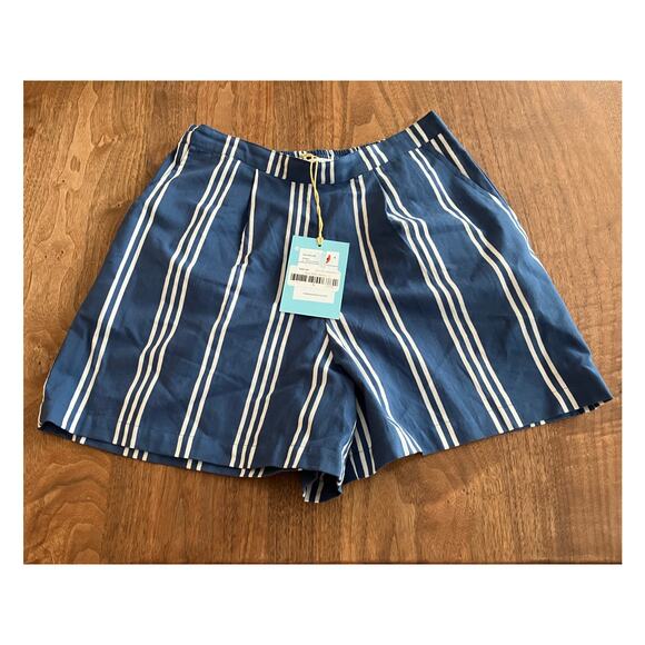 Compania Fantastica Women’s Blue Stripe Shorts Size Small S NWT $66 - Picture 1 of 7